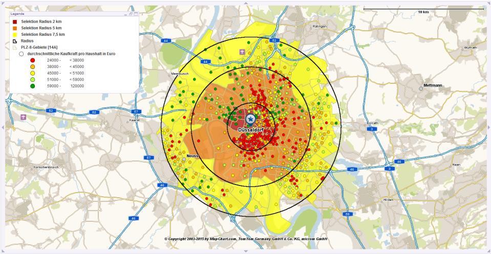 B. Das bietet der mapchart Manager Sie selektieren und analysieren Ihre Daten in Echtzeit Selektieren Sie mit einfachen Mitteln