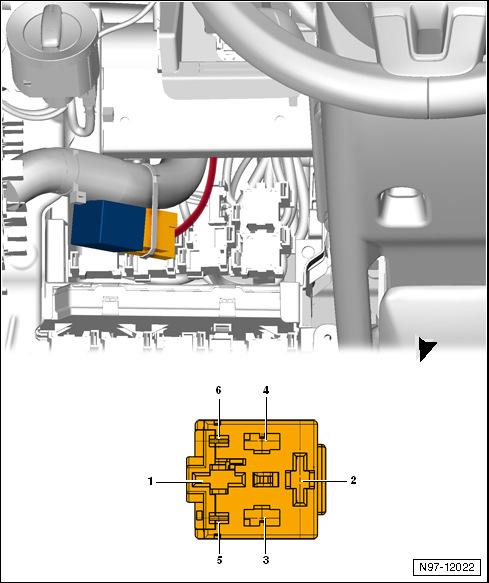 Page 30 of 33 Steuergerät der Fernbedienung für Taxialarm -J601- im Fußraum Fahrerseite, hinter