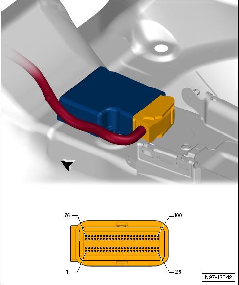 Page 4 of 33 Steuergerät für Airbag -J234- unter der