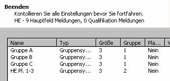 Gruppensystem für 3 Spieler)