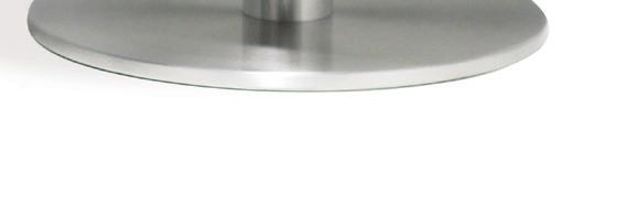 Der Table Base ist verfügbar in satiniertes Aluminium.