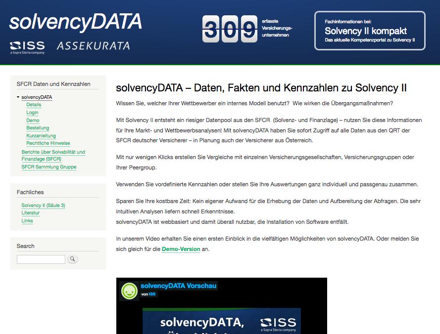 www.solvencydata.de www.solvency-ii-kompakt.de Es ist geschafft! Die erste Veröffentlichung der SFCR-Berichte.