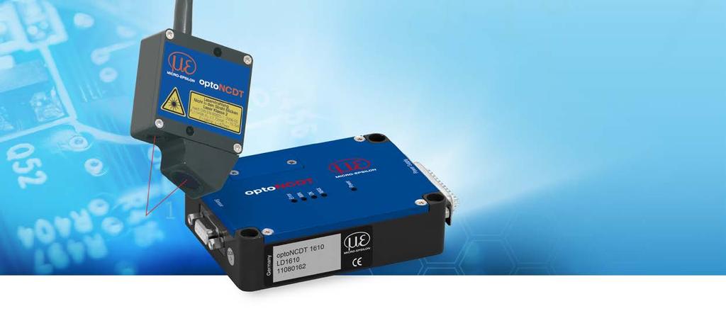14 Highspeed PSD Sensoren optoncdt 1610 / 1630 9 Modelle mit Messbereichen von 4 mm bis 100 mm Sensor mit separatem Controller Grenzfrequenz bis zu 100 khz (-3dB) INTER FACE Analog-Ausgang (U/I)