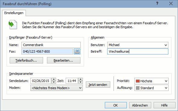 3.12. Einen Faxabruf durchführen ActiveFax bietet zwei Möglichkeiten, den Faxabruf (Fax-On-Demand) zu nutzen.