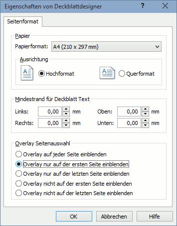 3.15.3. Deckblatt / Overlay verwenden ActiveFax bietet mehrere Möglichkeiten, wie ein Deckblatt oder Overlay einer Faxnachricht zugeordnet werden kann. Sie können Deckblätter bzw.