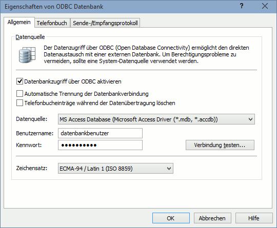 4.7. ODBC Datenbank ActiveFax ermöglicht über den ODBC Standard den Datenaustausch mit externen Datenbanken.