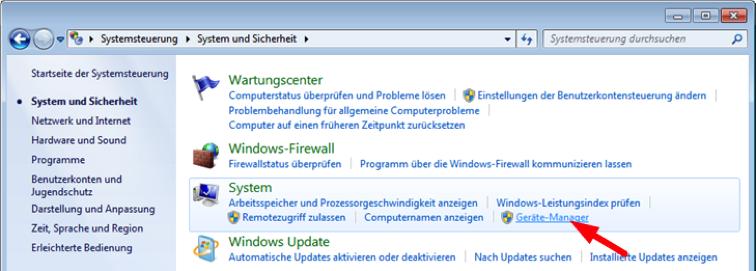 Variante A: Installation unter Windows 7 1.