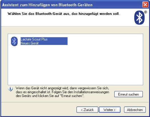 Windows XP SP2/SP3 und Windows Vista erkennen und installieren den USB-/Bluetooth -Dongle automatisch.
