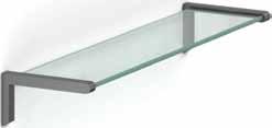 ohne Haltegriff Glasablage Breite: 650 mm Zur Montage vor 600 mm breiten Wandspiegeln geeignet
