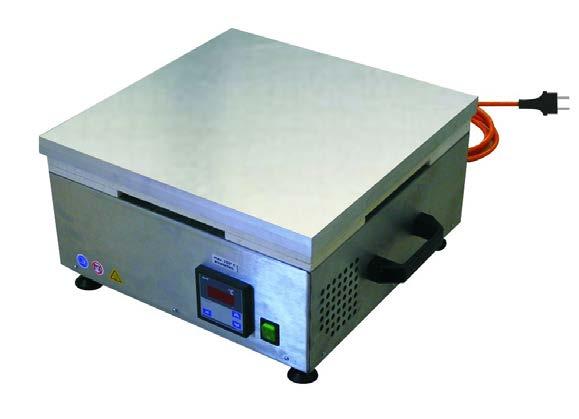 Heiztisch Elektrischer Heiztisch mit Aluminium-Heizplatte zum Be- und Aufheizen von Werkzeug und Bauteilen.
