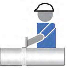 VERLEGUNG Schneiden von duktilen Gussrohren Bei Rohrleitungen werden zum Einbau von Bögen, Abgängen und Armaturen Rohrstücke in verschiedenen Längen benötigt.