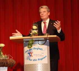 Festredner zu unserem 100. Jubiläum: der heutige Bundespräsident Joachim Gauck.
