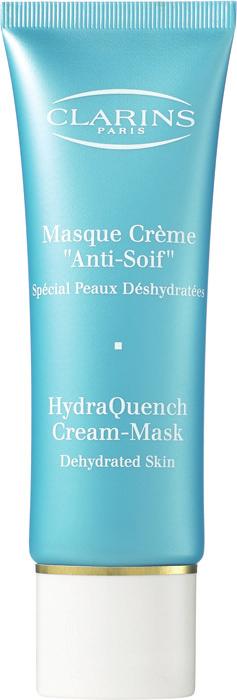 Tauchen Sie Ihr Gesicht in die Clarins Feuchtigkeitsoase mit Masque Crème Anti-Soif Super Hydratant. Hals und Dekolleté nicht vergessen.