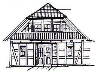 23./24.1.1993 In der Nacht bringt ein schwerer Wintersturm (mit Orkanböen) die Holzkonstruktion des Fachwerkrohbaus (Foto oben 24.1.) für das künftige Haus des Gastes zum Einsturz.