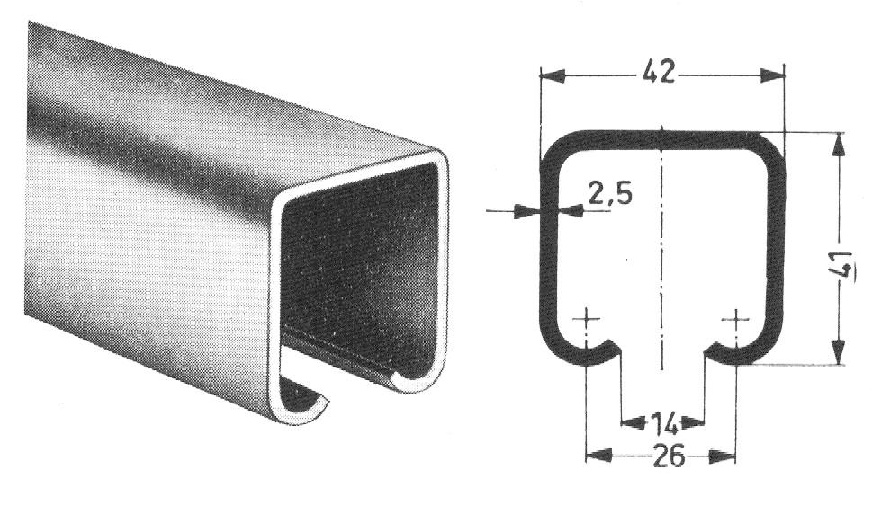 Spezial-Laufschiene Für Leitungswagen K 501 517 Werkstoff: Stahl Oberfläche: galv.