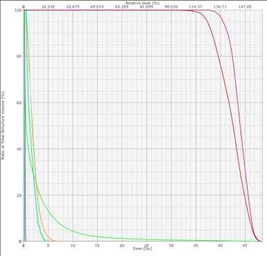 DVH Constraint Vorgabe Hirnstamm D max < 8Gy