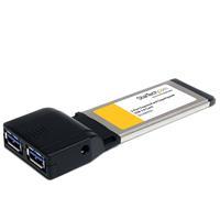 2 Port USB 3.0 ExpressCard mit UASP Unterstützung StarTech ID: ECUSB3S22 Mit der 2-Port ExpressCard USB 3.0-Karte ECUSB3S22 werden 2 SuperSpeed USB 3.