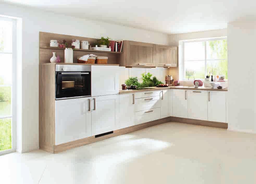 746.- Geschirrspüler (A+) 5.000 beim Kauf einer Küche ab 10.000 Elegante Landhausküche mit Front in Lack Magnolie matt oder Sand matt, ca.