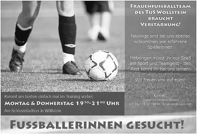 14:45 Uhr E-Junioren: SV SW Mauchenheim - JSG Wöllstein/Siefersheim II 15:00 Uhr Herren: SG Wöllstein/Siefersheim - FSV Osthofen 16:00 Uhr Sonntag, 06.11.