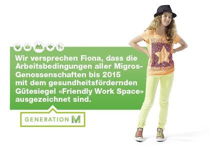 Friendly Work Space Ein Versprechen an die Generation M Bis Ende 2015 wurden alle 10 Migros-Genossenschaften für ihr vorbildliches BGM ausgezeichnet.