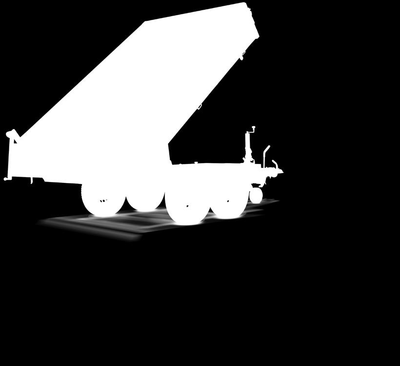 Abbildung: RK-AL 2516/27 (Abmessung: 2560 x 1650 x mm) [10] [8] Grundausstattung der Rückwärtskipper, AluminiumBordwände Chassis-Konstruktion Verwindungssteifer, verschweißter und feuerverzinkter