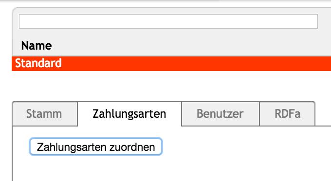 Mit einem Klick auf den Button "Zahlungsarten zuordnen" öffnet sich eine ähnliche Ansicht wie den vorigen beiden Schritten.