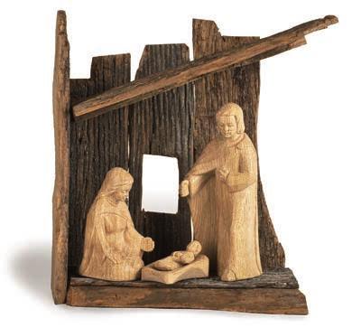 1 Heilige Familie Linde natur (sitzende Maria mit Kind / kniender Josef) 1 Heilige Familie Eiche