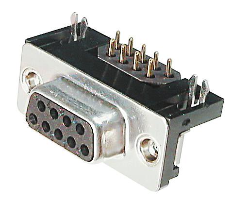 D-Sub, abgewinkelt, mit Ferritplatte, 09-37polig D-Sub, right-angled, with ferrite plate, 09-37-contacts A - D x xx A / KG - F Kontaktart Standard: Anforderungsstufe III F - Ferritplatte A B 09 30.