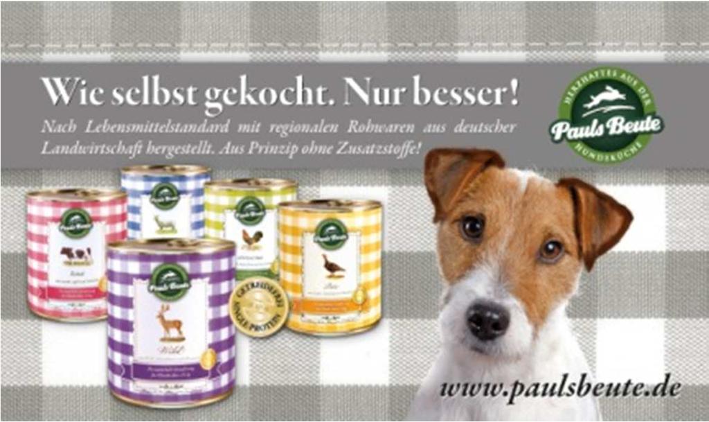 aus Prinzip. Als reines Naturprodukt ist Pauls Beute auch für Hunde mit sensibler Verdauung gut verträglich.