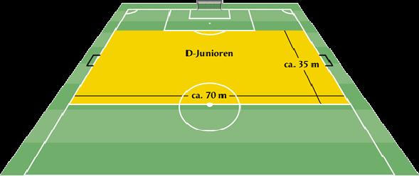 Beispiel des Spielfeldes für F- und E-Junioren/-Juniorinnen E-und F- Junioren Strafraum 10m, Strafstoßpunkt 8m, normale Ecken Beispiel des Spielfeldes für