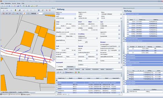 Integrierter Netznavigator: Grafische Visualisierung und bi-direktionale Kommunikation mit den Sachdaten Ermittlung der Sanierungsprioritäten Um sich aus den umfangreichen Daten einer optischen