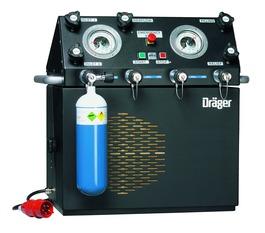 Oxygen-Booster DOB 300 ermöglicht das eﬃziente Umfüllen von Sauerstoff bis 300 bar aus Vorrats- in Geräteﬂaschen.