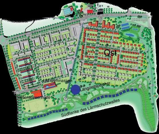 Urbanistic concept living with the sun Building area