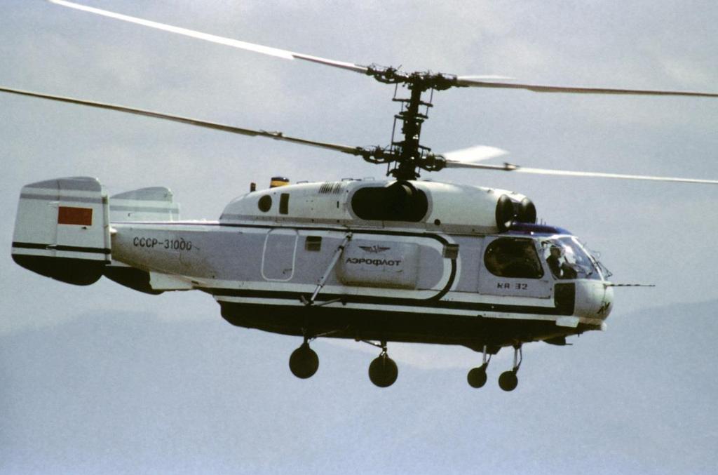 com/photo] {{cc-by-sa}} from en Wiki A Soviet Ka-32 (by NATO "Helix") helicopter passes over the airfield