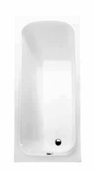 1 Acryl-Badewanne weiß, ohne Füße L/B/T 1600 x 700 x 415 mm sanibel-nr. 70 78 013 L/B/T 1700 x 750 x 420 mm 1) sanibel-nr. 70 78 021 (ohne Abb.