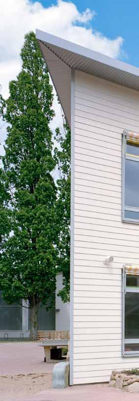 So schützen Sie mit den nichtbrennbaren und extrem witterungsbeständigen Fassadenpaneelen die Bausubstanz vor Umwelteinflüssen.