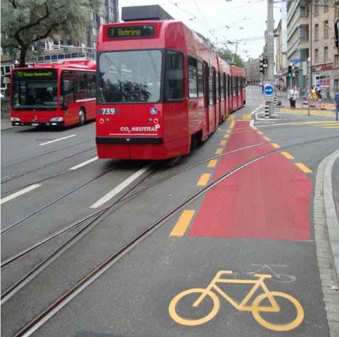 trams and cycling Bern, as many other cities, plans to expanse the tram system In Switzerland: Basel, Bern, Geneva, Zürich In France: Nantes, Grenoble, Rouen, Montpellier,