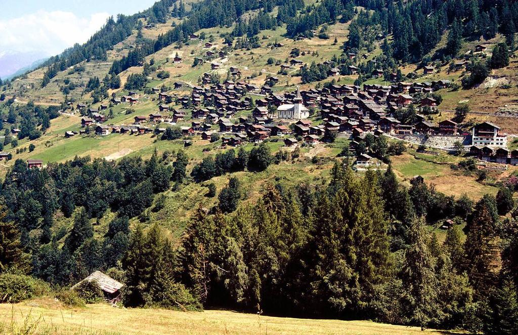 In der geografischen Mitte des Val d' Anniviers liegt das Dorf Ayer.