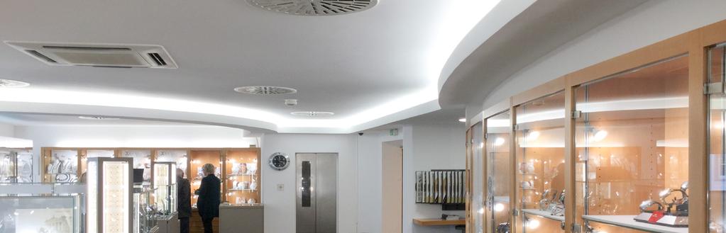 LED Voutenbeleuchtung mit T8 ISOLED Highline Röhren Indirektes, blend- und schattenfreies Licht aus der Voute Vouten (= Gewölbe bzw.