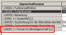 Mit Format von Blockeigenschaf- wird in EPLAN Electric P8 das ten Zusammenstellen = Formatieren von anderen Eigenschaften bezeichnet.