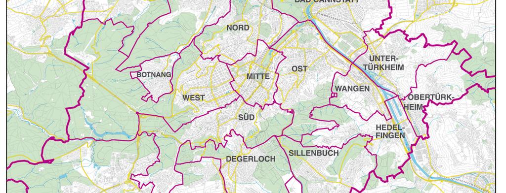 000 Stuttgart-Ost Vaihingen Stuttgart-Süd 13% v. 23 Stadtbezirken z.b. Albstadt oder Böblingen > 30.