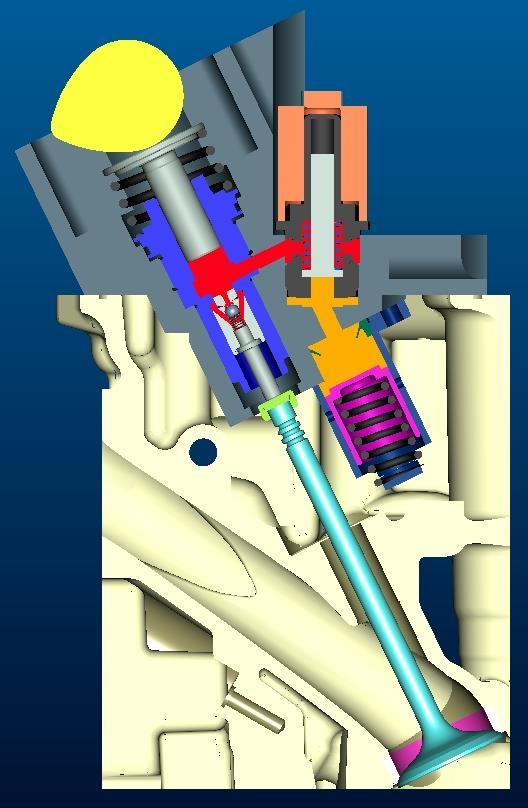 Valve Lift Driving Current UNIAIR SYSTEM - ACTUATOR OPERATING PRINCIPLE Oil chamber Solenoid valve Cam Accumulator Piston F1 F1 F1 F2 F2 F2 10 9 8 7 Flexible valve