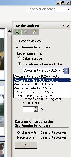Microsoft Office Picture Manager Der Microsoft Office Picture Manager bietet die Möglichkeit Bilder für Webseiten zu komprimieren, dabei sind diese aber nur 448 x 336 Pixel groß.