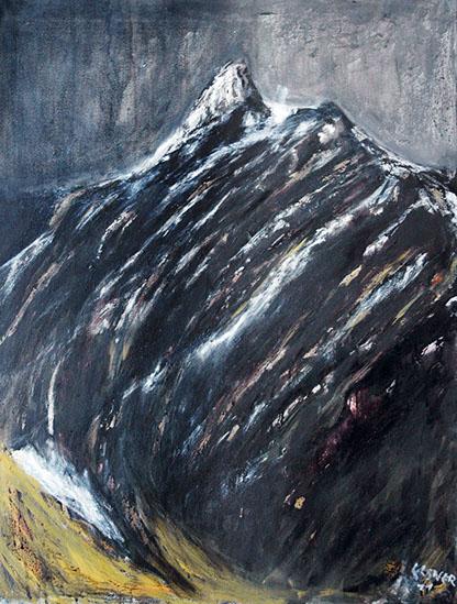 Alpen II, 2011, Acryl und Öl