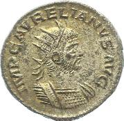 l. RIC VII, S. 430, 43. Schöne braungrüne Patina, fast vorzüglich 58,- A173 Aurelianus, 270-275. Antiochia. Antoninian, Off.