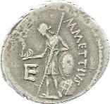 Belorb. Kopf des Caesar n.r. Rs.: Venus stehend n.l. mit Victoria und Zepter lehnt an Schild auf Erdball.