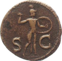 Dupondius 50-54 (geprägt unter Claudius). Brb.
