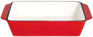 4520 rot / UVP ( ) 31,92 Gewicht 1,4 kg, Volumen 1 l Topf aus Gusseisen, flach, 32 x 6 cm: orange/weiß emailliert Art. Nr.