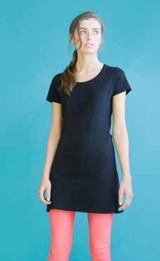 SF257 SK257 180 g/m² Rundhals-Ausschnitt Cap-Sleeve-Ärmel Tailliert Single Jersey T Shirt Dress SF Women Deep Light F280N 61-378-0