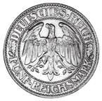 ss 50,- 448 5 Reichsmark 1925 A. Jae. 322.